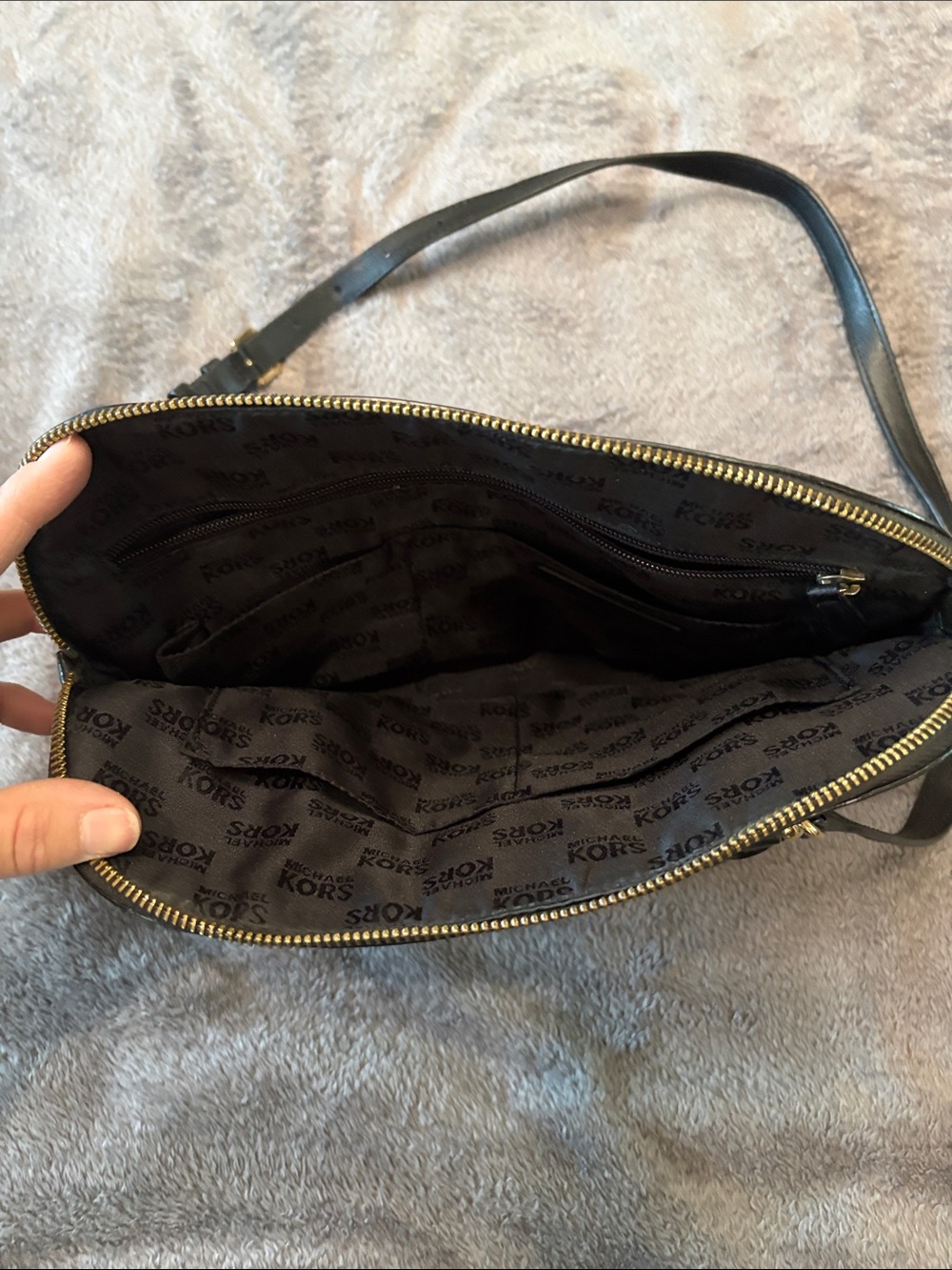 Michael Kors Black Satchel with Gold Hardware - Picture 3 of 5